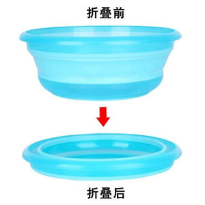 อ่างใส่เหยื่อแบบพับได้พร้อมฝาปิด เส้นผ่านศูนย์กลาง 330 มม. ชามใส่อาหารพลาสติกทนทานสำหรับการตกปลากลางแจ้ง - Product Image 2