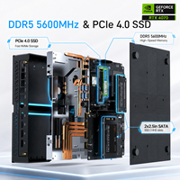 Gaming Mini PC Intel I9-14900F RTX4070 12G GDDR6X 8K Vier Scherm Uitgang Quad Fan Koeling Hoge FPS Gaming Kleine Computer Windows 11