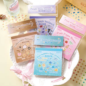 Lot de 24 feuilles d'autocollants découpés à l'emporte-pièce de style coréen série Bento gonflée rose autocollants de planificateur de matériel Little Nose <span class=keywords><strong>Ga</strong></span> - Product Image 1