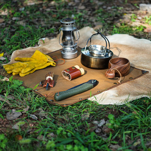 Borse Multifunzionali in Tela Cerata per <span class=keywords><strong>Campeggio</strong></span> e Bushcraft, Verde Foresta/Kaki, 49.5x49.5cm, Cuscino Protettivo per Seduta - Product Image 3