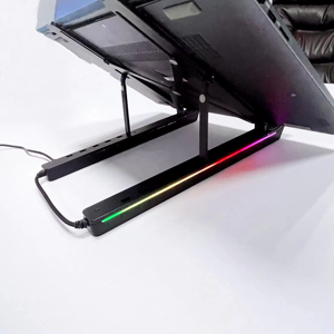Soporte para Laptop con USB C HUB, USB C, USB A, Tipo C, Base de Conexión para Laptop, Luz RGB, Soporte Portátil Premium para Laptop - Product Image 2