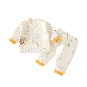 Invierno recién nacido 0-2 años bebé ropa de algodón Casual 2 uds niño pequeño niñas mameluco lindo estampado cárdigan Simple - Product Image 1