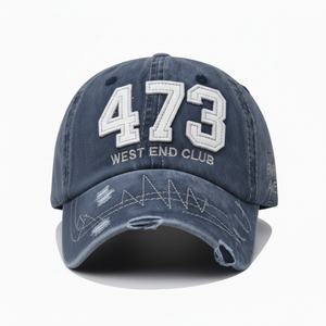 OEM Custom Embroidery Logo High Quality 6 Panel Unstructured Washed Cotton Baseball <b>Caps</b> <b>Vintage</b> Worn Out Adjustable Dad Hats - Product Image 2