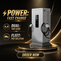 Station de recharge DC au sol de qualité commerciale, double pistolet, chargeur EV 160 kW pour flotte, parking et logistique