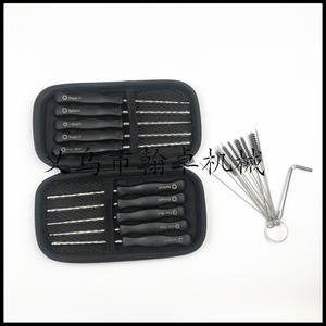 Kit de tournevis de carburateur 10 pièces avec ajusteur, étui en cuir noir et brosse pour accessoires de tondeuse à gazon et tronçonneuse, ensembles d'outils HZPJ - Product Image 4