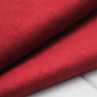 Tissu en velours respirant tricoté en dobby imitation peau de cerf pour coussins de canapé et chaussures, daim épais 400D