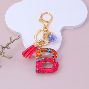 Llavero con Letras Brillantes Rojas en Oferta, Colgante con Nombre del Alfabeto Inglés, Adorno para <span class=keywords><strong>Bolsos</strong></span>, Regalo para Mujeres y Niñas, Venta al por Mayor - Product Image 6