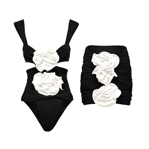 2024 3D fleur luxe maillots de bain maillots de bain une pièce maillot de bain maillots de bain Resort mode plage robe gros maillots de bain - Product Image 3