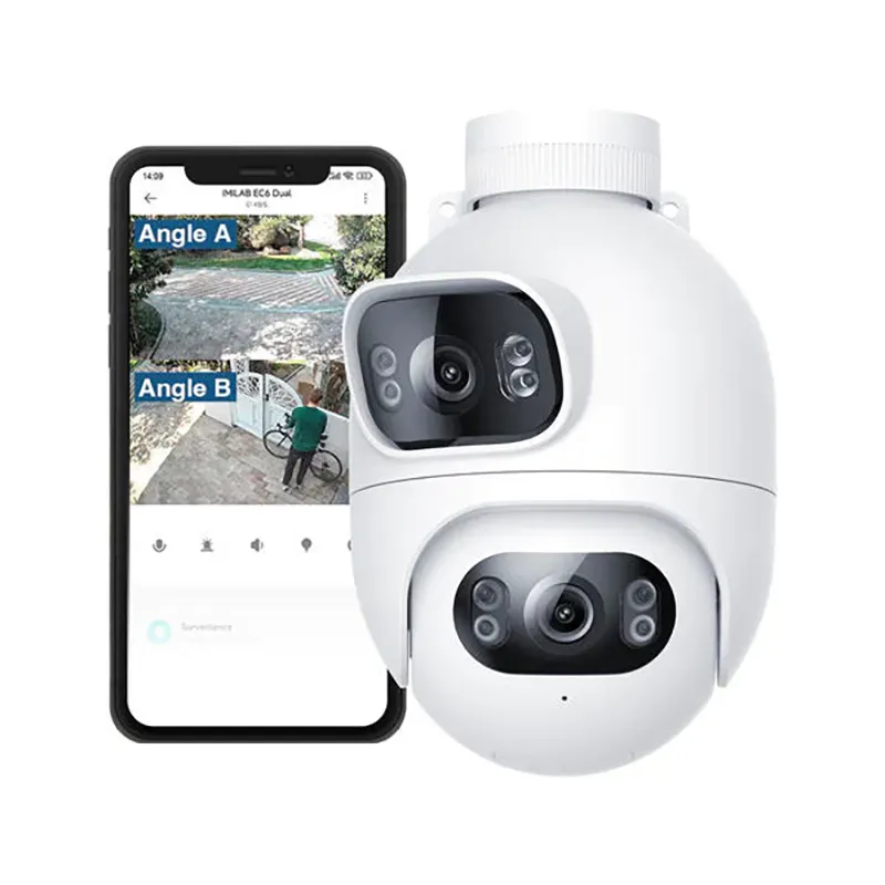 360 ночного видения с двумя линзами для Mijia APP IMILAB EC6 Dual 2K WiFi прожектор уличная камера