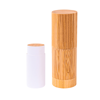 Tube de déodorant rechargeable rond en bambou, innovation écologique, 40g, noir, blanc, naturel, conteneur vide pour bâton de déodorant en bambou
