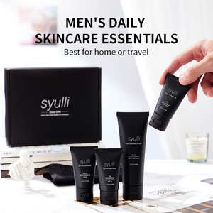 Set da Viaggio per la Cura della Pelle Vegana da <span class=keywords><strong>Uomo</strong></span> con Controllo dell'Oleosità e Sbiancamento, 4 Pezzi: Detergente Viso Quotidiano, Scrub, Idratante AM/PM - Product Image 3