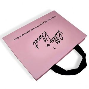 Venta Directa de Fábrica, Muestra Gratis, Bolsa de Papel de Cartón de Lujo, Bolsa de Compras Boutique con Asas - Product Image 5