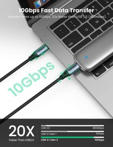 Cable <span class=keywords><strong>USB</strong></span> <span class=keywords><strong>C</strong></span> a <span class=keywords><strong>USB</strong></span> <span class=keywords><strong>C</strong></span> UGREEN <span class=keywords><strong>USB</strong></span> <span class=keywords><strong>C</strong></span> 3.1 Gen 2 de 10 Gbps, Cable de Salida de Video 4K, Carga Rápida, Entrega de Energía de 100 W - Product Image 4
