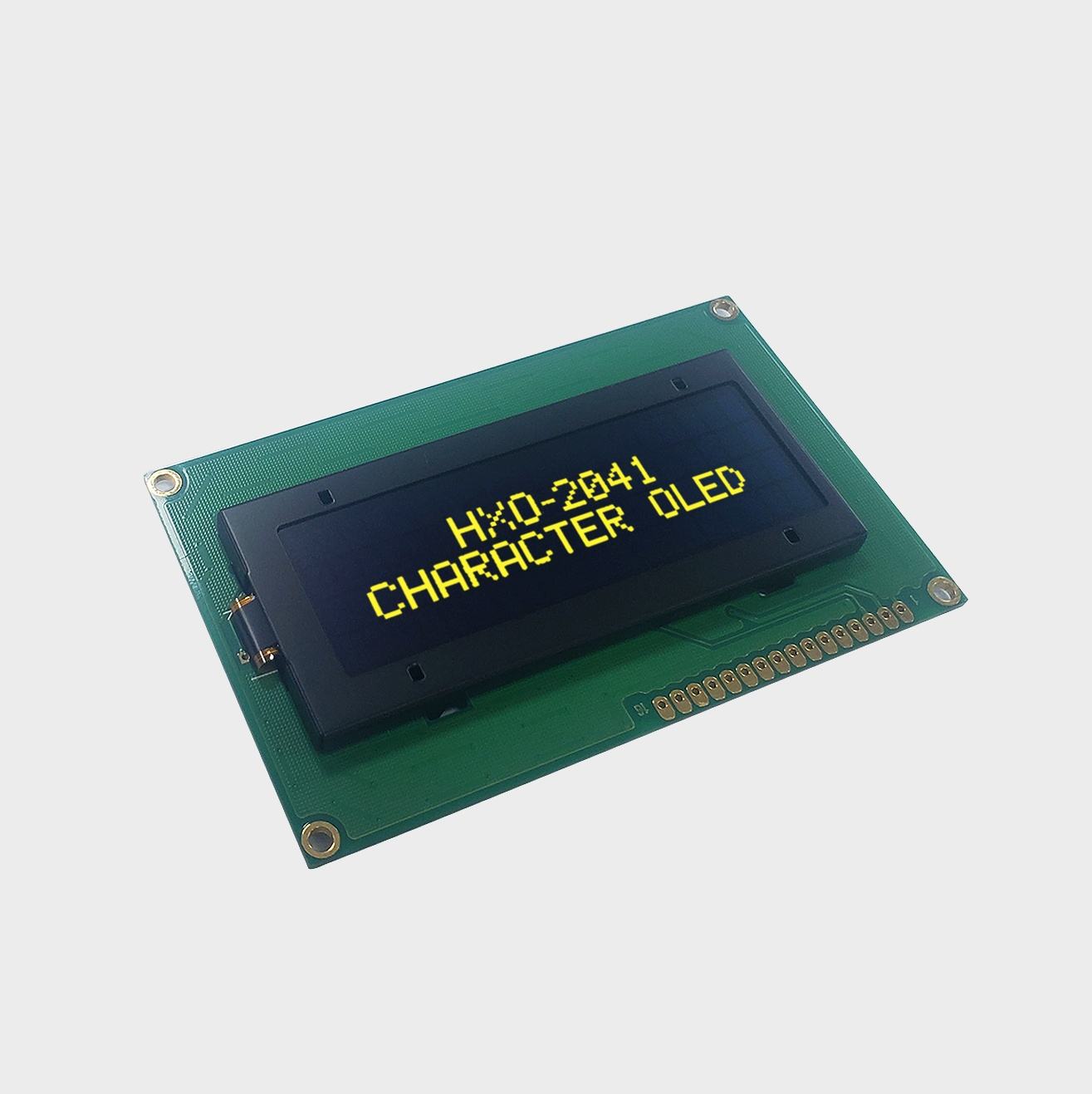 Tela OLED de 20x4 caracteres com interface paralela de 4/8 bits, tamanho da  tela OLED de 2.8 polegadas, fundo preto e caracteres amarelos.| Alibaba.com, image size:1315x1317