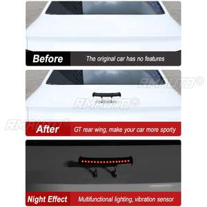 Feu arrière solaire 12V mini universel à LED pour aileron de voiture, clignotant d'avertissement étanche avec capteur, accessoires modifiés - Product Image 5