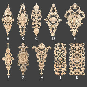 مزخرف وخشب مطاطي منحوت للمطبخ وغرفة المعيشة والمكتب والمنزل والفندق وخزانة الطعام والديكور للاستخدام المنزلي - Product Image 2