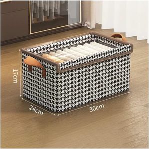 Cajas y Contenedores de Almacenamiento, Organizador de Ropa, Caja Plegable Resistente de 22L, de Tela No Tejida, para Ahorrar Espacio en el Armario del Hogar - Product Image 5