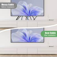 Nuevo Kit de Gestión de Cables para TV con Toma de Corriente de Pared Personalizada para EE. UU., Accesorio de Sierra Perforadora y Ocultador de Cables