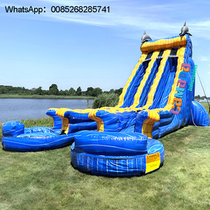 Toboggan aquatique gonflable Marble Blue Crush, toboggan aquatique gonflable Palmier Bleu - Product Image 6