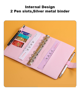 Bao Bì Túi Ngân Sách Màu Hồng Tùy Chỉnh Bán Buôn Số Lượng Lớn A6, Bao Bì Đựng Tiền Mặt Chống Nước Bằng Da Màu Kẹo Macaron Bộ Sổ Tay - Product Image 6