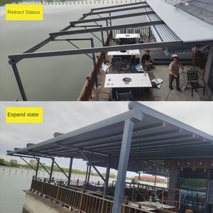 <span class=keywords><strong>Toldo</strong></span> Retráctil Eléctrico Personalizado para Exteriores, Sistema de <span class=keywords><strong>Toldo</strong></span> de PVC, Techo Retráctil, <span class=keywords><strong>Toldo</strong></span> para Terraza Exterior de Villa - Product Image 4