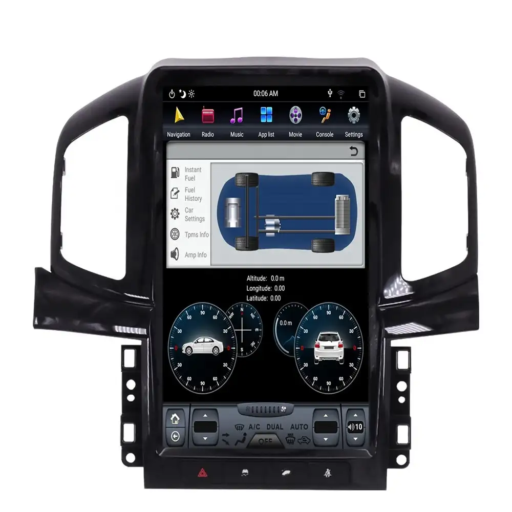 UPSZTEC PX6 13.6 "Tesla Screen Android 9.0 Car DVD Radio Player 4 + 64GB Multimedia GPSためChevrolet Captiva 13-17