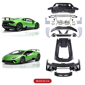 Pare-chocs de voiture améliorés en kit carrosserie de style P pour Lamborghini Huracan 610, pare-chocs de voiture en fibre de carbone semi-complète - Product Image 6