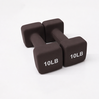 Ensemble d'haltères en néoprène coloré avec logo personnalisé, 6 pièces, tête carrée, poids en fonte pour le yoga et l'entraînement