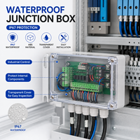 Boîtier de jonction étanche IP67 158x90x60mm en plastique ABS avec couvercle transparent en PC, type F2, pour projets électriques extérieurs