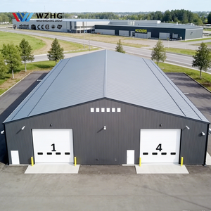 Almacén Industrial Prefabricado de Acero al Carbono Q355b, Centro de Distribución Comercial Moderno, Proveedor de Talleres, Construcción Resistente al Viento - Product Image 1