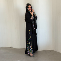Ensemble Abaya Dubai de Luxe à Manches Brodées Florales pour Femmes Musulmanes – Kaftan Élégant et Modeste pour Soirées et Mariages 2026