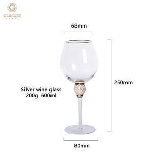 ヨーロッパゴールドリムロングステムダイヤモンドワイングラスシャンパンフルート飲みカクテルグラス - Product Image 6