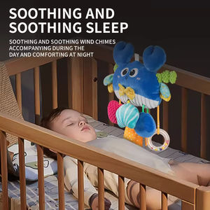 Jouet à tirer <span class=keywords><strong>en</strong></span> forme de crabe pour bébé, jouet sensoriel <span class=keywords><strong>en</strong></span> peluche douce avec plusieurs textures pour <span class=keywords><strong>les</strong></span> tout-petits - Product Image 3