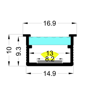 Profils en plastique sur mesure en forme de U, boîtier de diffuseur d'eau PC, couvercle diffuseur d'ondes, profilé de surface pour éclairage linéaire LED - Product Image 6