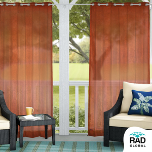Brown HDPE Eyelet Outdoor <b>Curtains</b> 150 GSM with Warm Earthy Tones and Elegant Weather Resistant Styling for Cozy Outdoor Living - Product Image 2