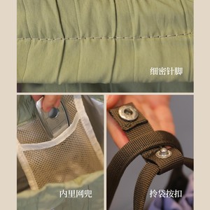 Insulated Drawstring Lunch Bag Color-blocked <b>Large</b> Capacity For Office Students Outdoor Use - Product Image 4