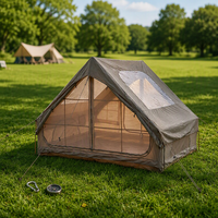 Abri de camping gonflable coupe-vent à porte unique avec fenêtre de toit, en tissu Oxford imperméable, pour le parc, la plage et les activités de plein air