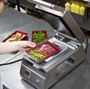 Máquinas de bolsas de pañales de escritorio, máquina de sellado de tazas Manual de Panel Digital cilíndrico de celda de agua y Yogurt