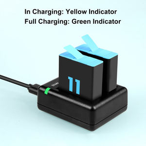 KAMPHO <span class=keywords><strong>Chargeur</strong></span> de batterie <span class=keywords><strong>double</strong></span> port USB pour <span class=keywords><strong>Gopro</strong></span> MAX Hero11 Black / HERO9 Black / HERO10 - Product Image 5