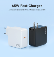 Toptan 65W GaN USB C Şarj Cihazı Tek Portlu PD Hızlı Şarj ABD İngiltere AB Fişli Duvar Adaptörü Güç Dağıtıcılı