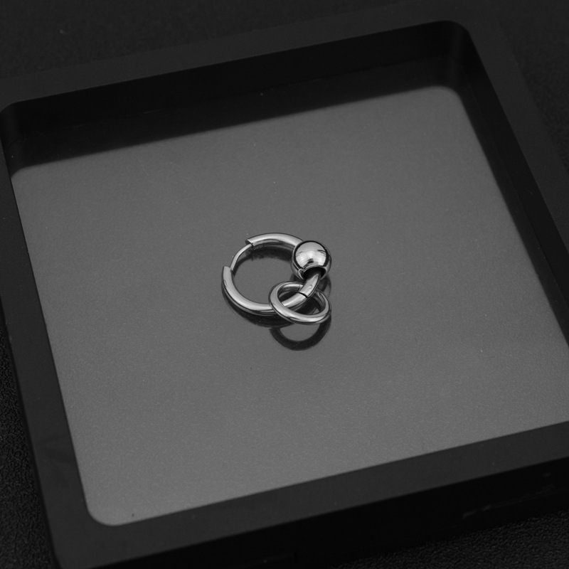 E012-Silver 1 (One there are ear holes an earring)