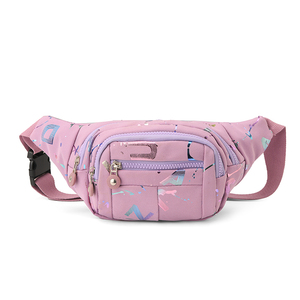 Sac banane en nylon grande capacité avec fermeture éclair, imprimé tendance, style urbain, sac à bandoulière croisé pour femme, à porter à la taille ou à l'épaule - Product Image 6