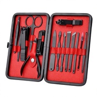 Kit de manucure et pédicure en acier 10 en 1, ensemble de soins des ongles avec étui pour salon de manucure et pédicure, usage domestique