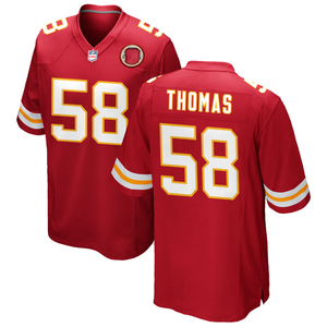 2026 Rood Kansas City Jersey Custom American Football Shirts Gestikte Geborduurde Jeugd Uniformen Sportkleding met Logo's - Product Image 4