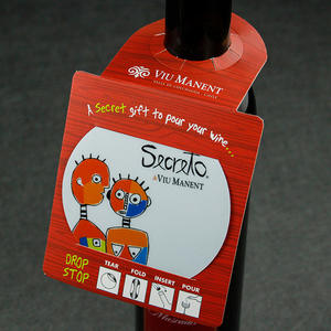 Disques verseurs fins réutilisables en aluminium pour vin et whisky, avec carte en papier, pour le versement et l'arrêt du liquide - Product Image 1