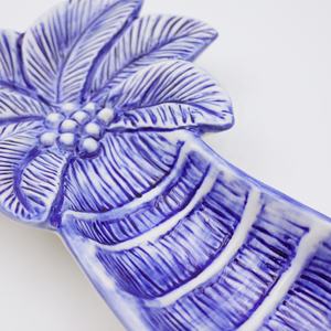 Piring porselen berbentuk logo kustom untuk pesta makan malam makanan penutup piring dan piring keramik pohon palem daun untuk rumah restoran - Product Image 5