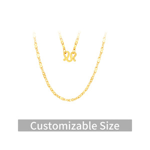 Set Collana a Catena in Oro Puro <span class=keywords><strong>24K</strong></span> 999.9, Collane Personalizzabili per Donna, Uso Quotidiano e Regalo, Vendita all'Ingrosso - Product Image 3