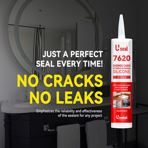 Acetoxy 7620 không thấm nước rõ ràng Silicone caulk cho nhà bếp & Phòng tắm vòi sen cabine & bồn rửa chống co lại chất kết dính & <span class=keywords><strong>Sealant</strong></span> - Product Image 2