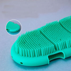 Guanto da doccia detergente in <span class=keywords><strong>Silicone</strong></span> puro per uso alimentare Scrubber per doccia massaggio spazzola per il lavaggio del corpo in <span class=keywords><strong>Silicone</strong></span> - Product Image 4