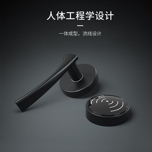 Serrure de porte d'hôtel intelligente, déverrouillage par carte électronique, acier inoxydable, noir argenté, clé mécanique incluse - Product Image 3